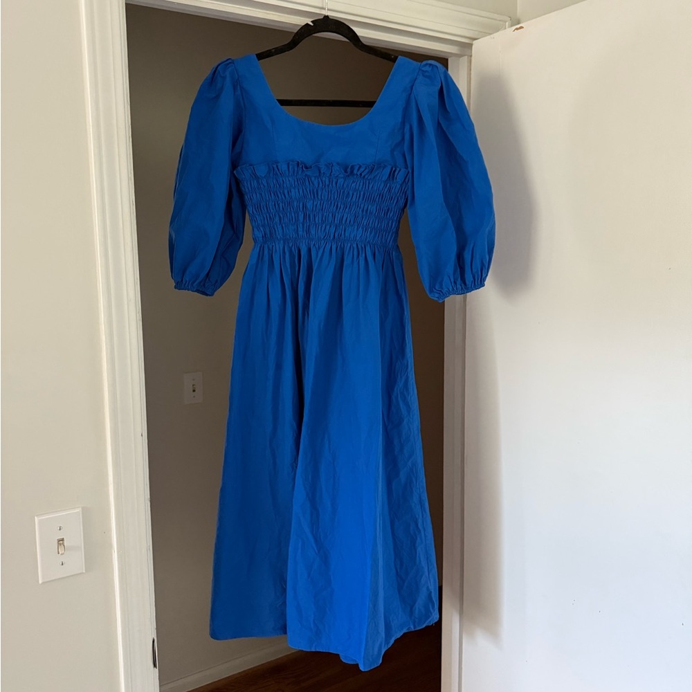 English Factory Puff Sleeve Midi Dress